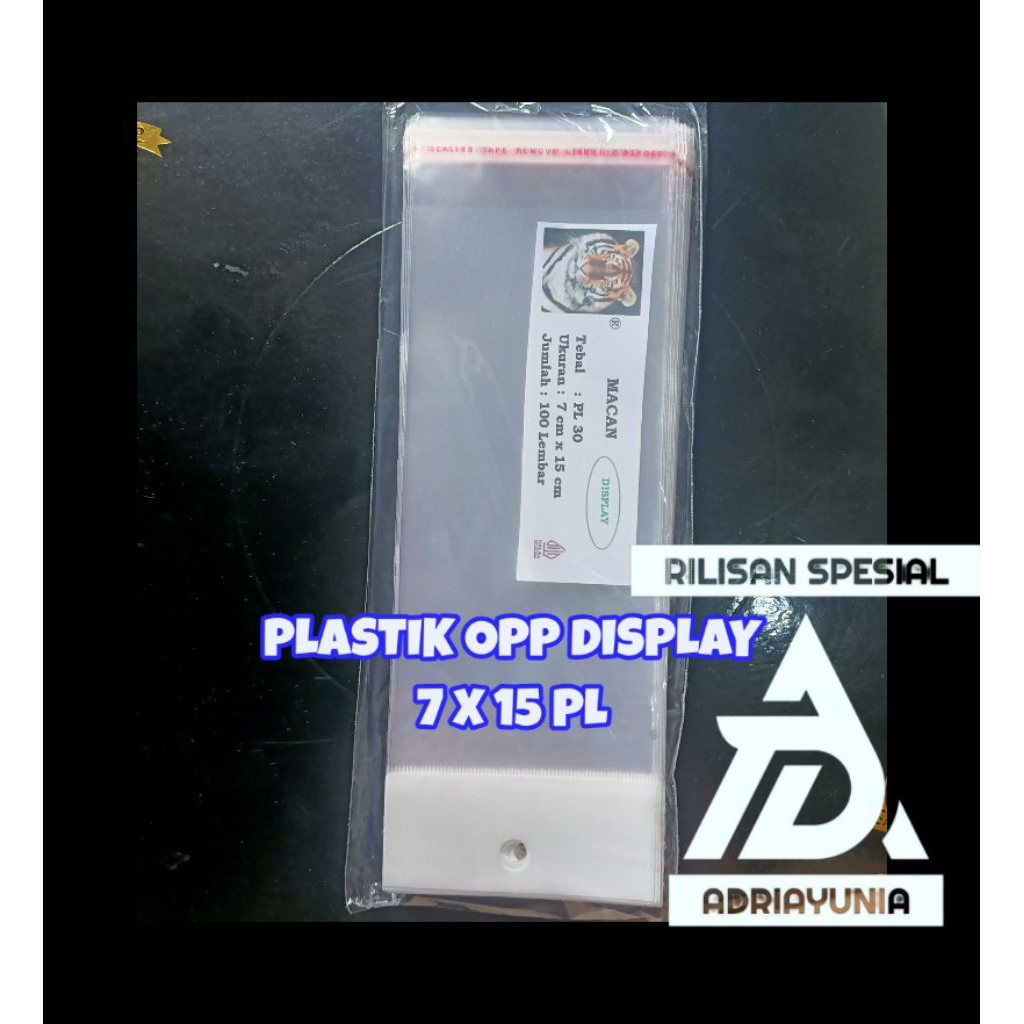 Plastik OPP Seal 7 x 15 Display Souvenir - Plastik Opp 7x15 Aksesoris - Perlis - Sticker