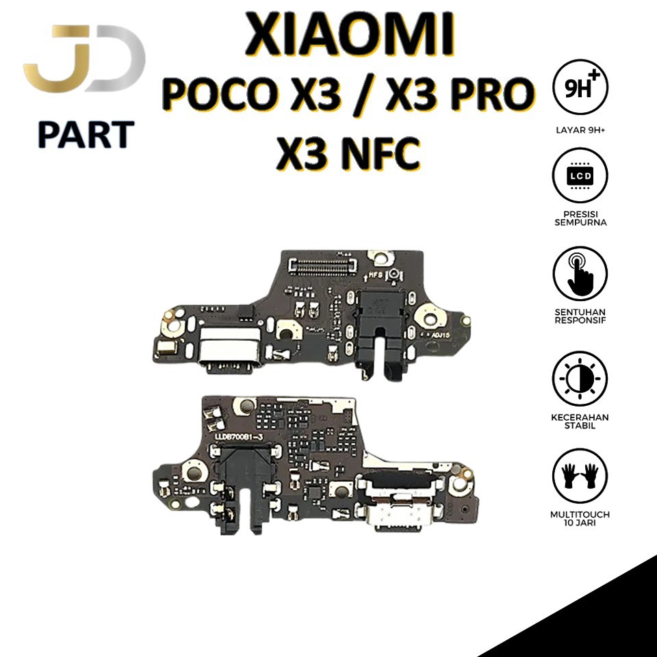 FLEXIBEL PAPAN CAS XIAOMI POCO X3 / X3 PRO / X3 NFC + CONNECTOR CHARGER + IC + MIC ORIGINAL