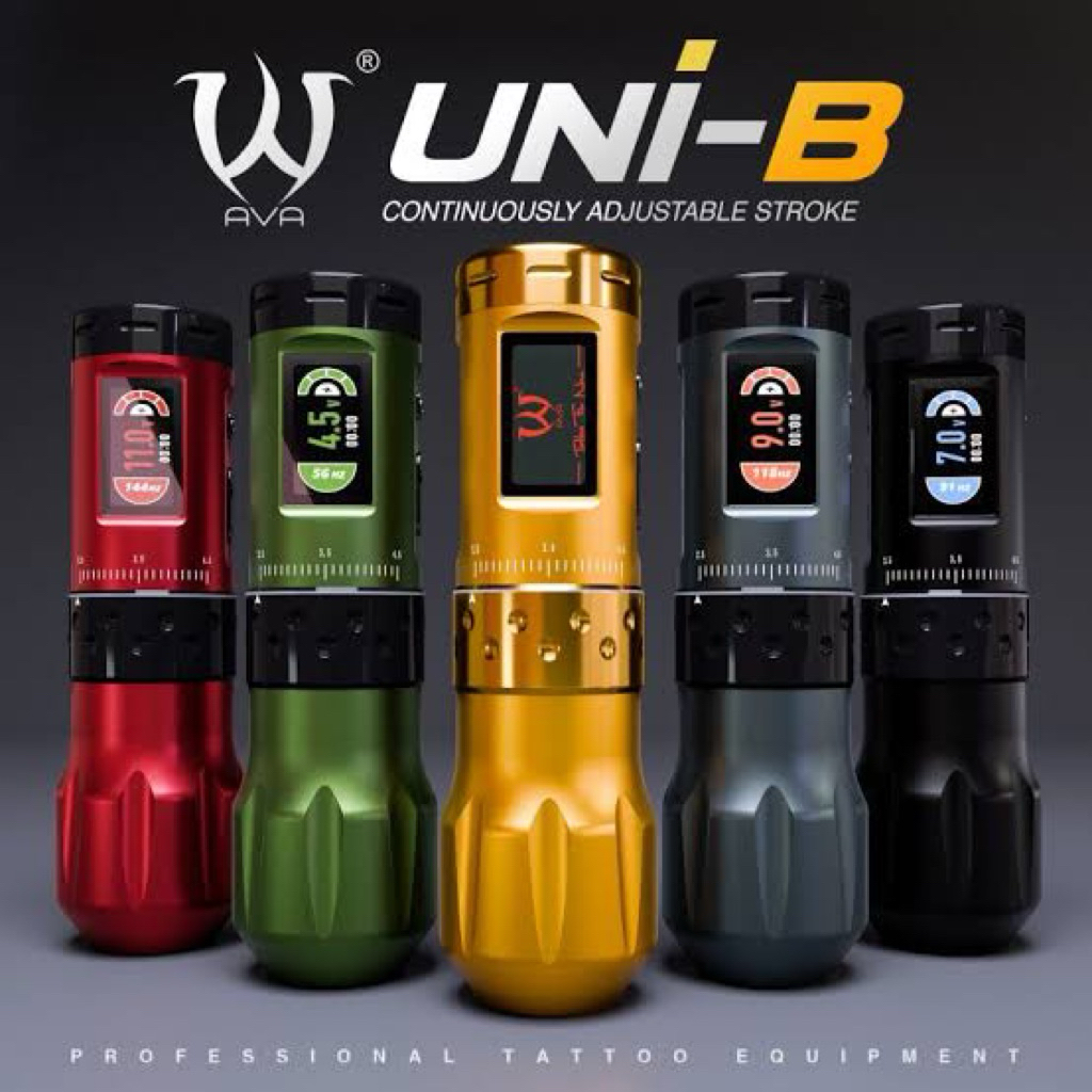 MESIN TATTOO AVA UNI-B WIRELESS BATTERY ADJUSTABLE STROKE