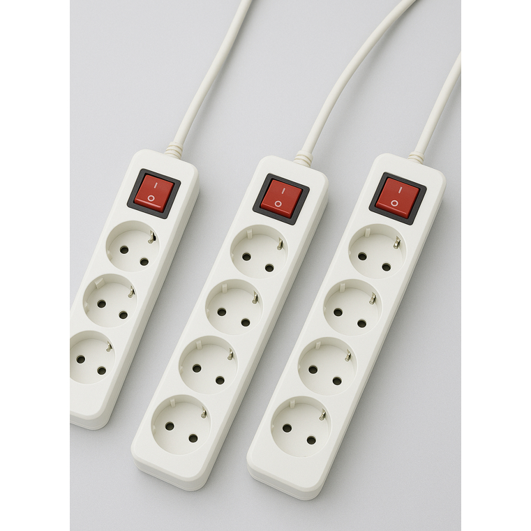 Colokan Listrik 3 / 4 / 5 Lubang Kabel 1.5m 3m 5m + Switch On Off Stop Kontak Terminal