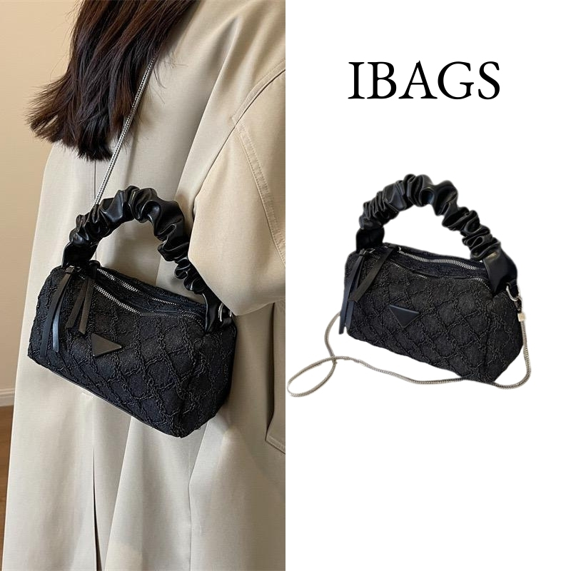 [IBAGS] Tas Selempang Wanita Jeans Terbaru Tali Rantai Mini Sling Bag 8003