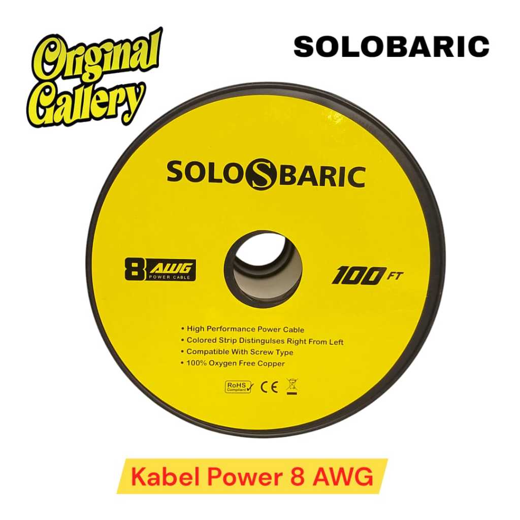 KABEL POWER 8 AWG SOLOBARIC 27 METER