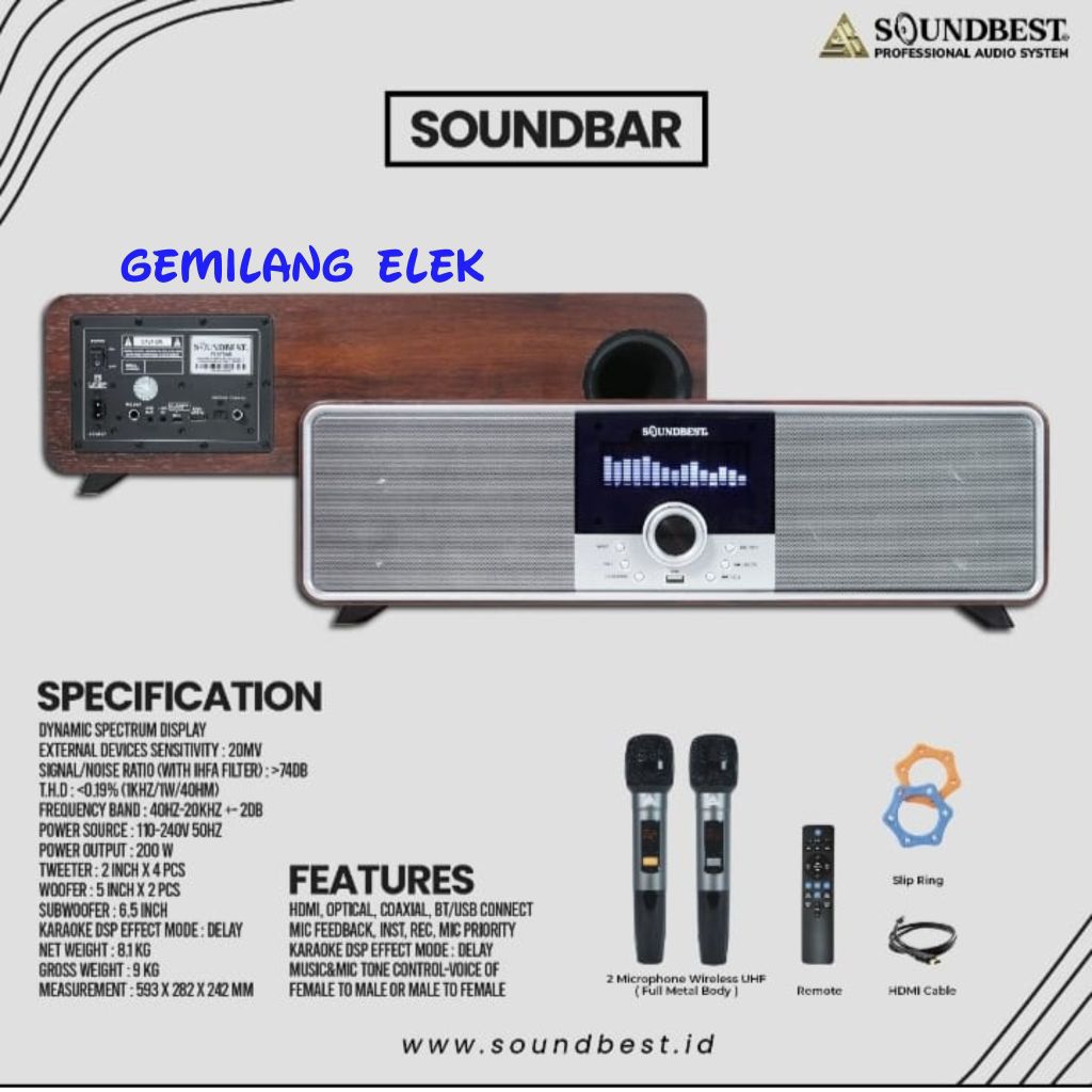 SOUNDBAR SOUNDBEST PLAYBAR ORIGINAL BLUETOOTH
