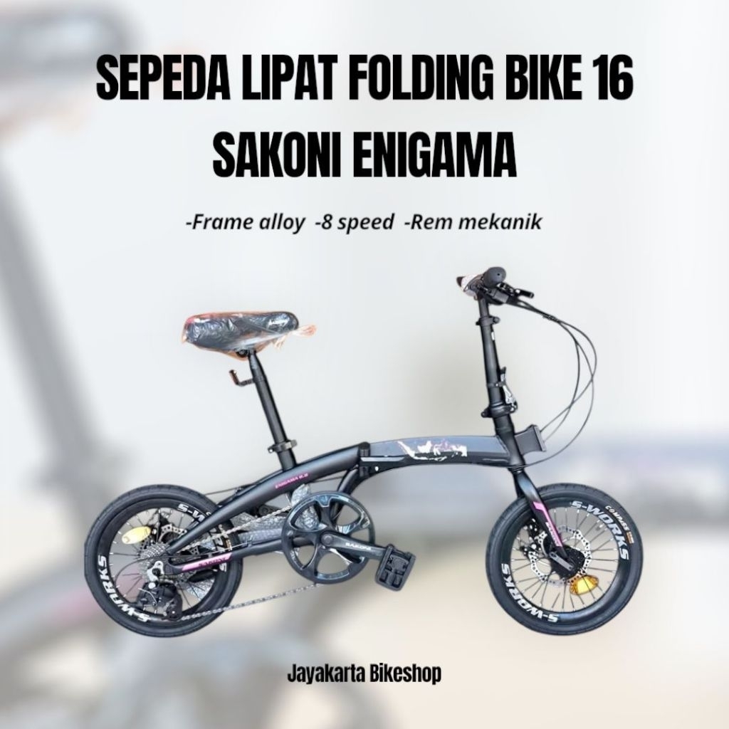 SEPEDA LIPAT FOLDING BIKE 16 SAKONI ENIGAMA ORIGINAL BARU