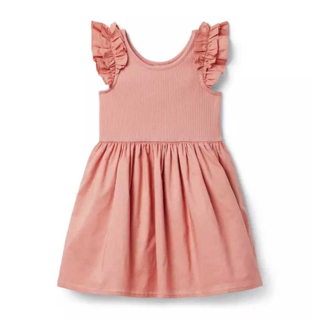 Janie and Jack Ribbed Ruffle Dress