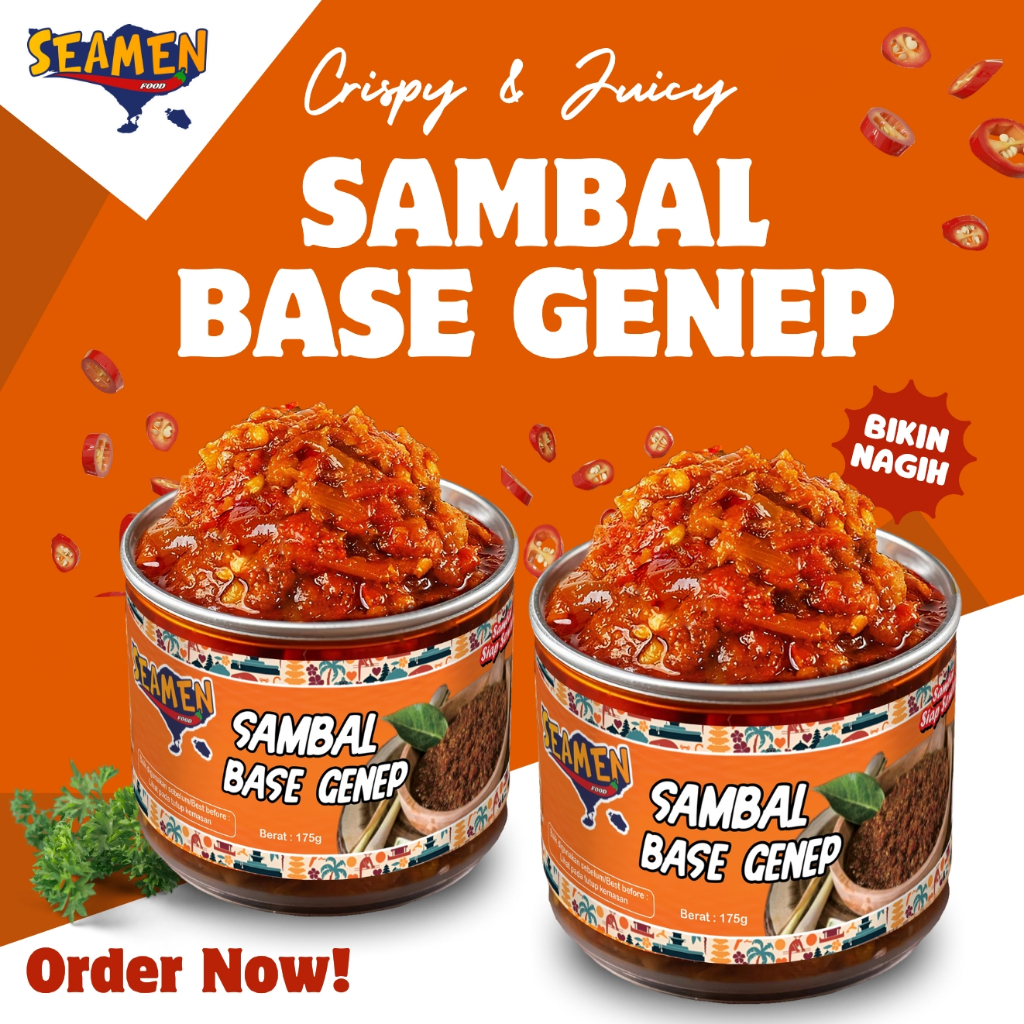 

SAMBAL BASE GENEP KEMASAN KALENG MASA SIMPAN 1 TAHUN