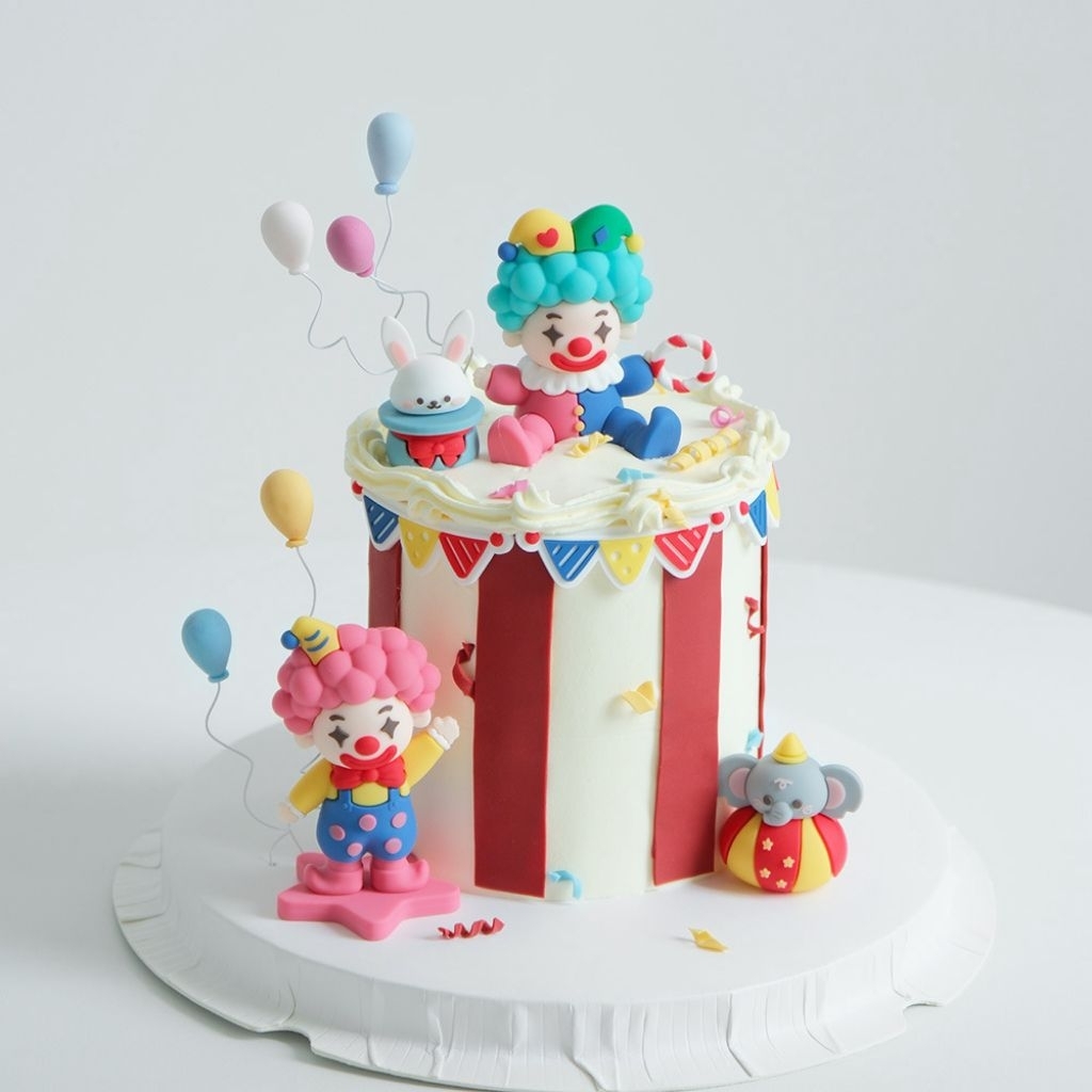 

Topper Kue Badut/Sirkus/Karnaval/Hiasan Kue Ultah/Ulang Tahun