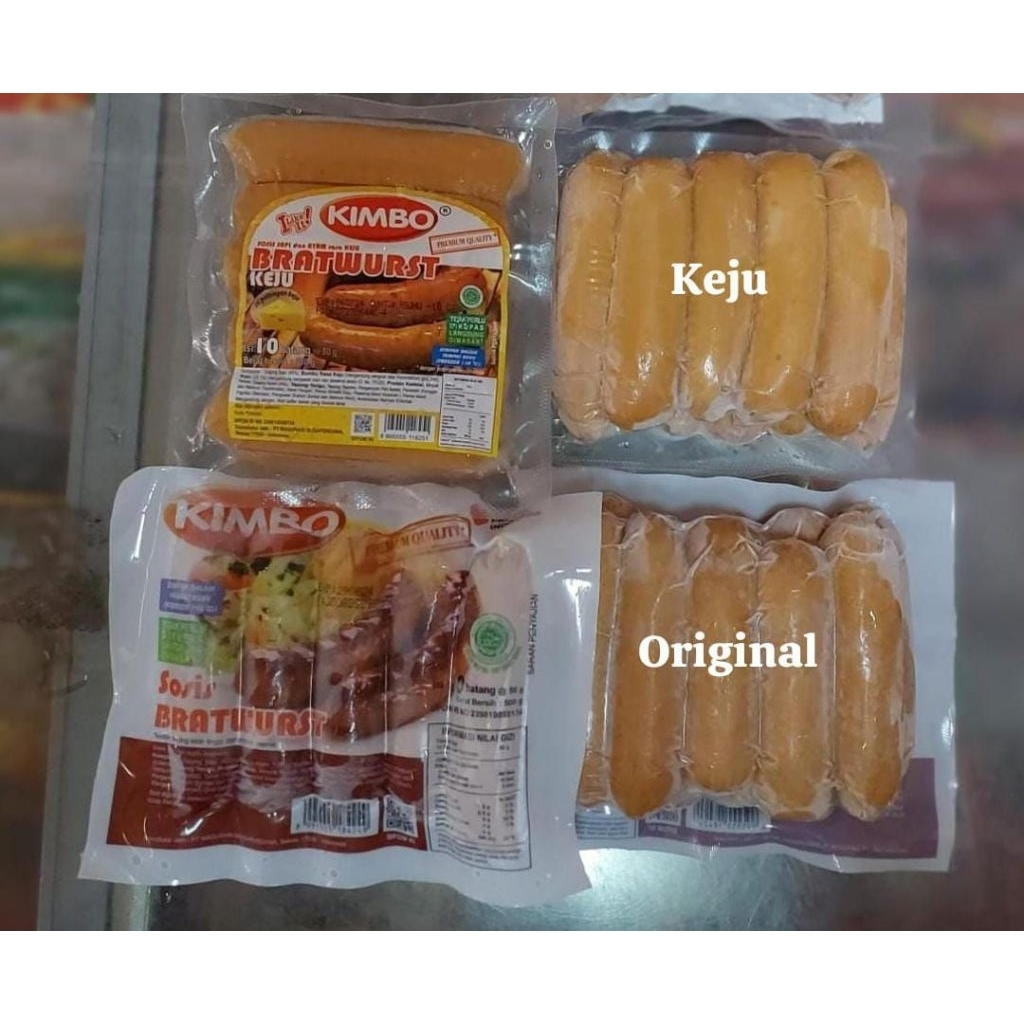 

Sosis Kimbo Bratwurst Isi 10 pcs Varian :Keju dan Original