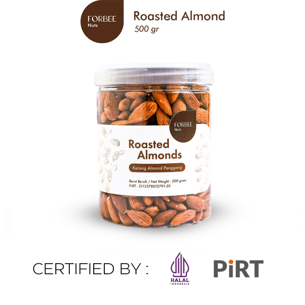

Kacang Almond Panggang Forbee 500g | Cemilan Sehat Untuk Diet | Roasted Almond
