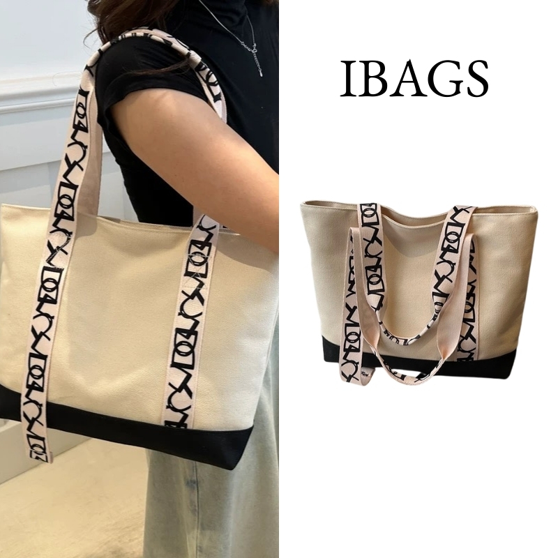 [IBAGS] Tas Tote Bag Kanvas Kerja Tote Bag Kuliah Tas Wanita 8115