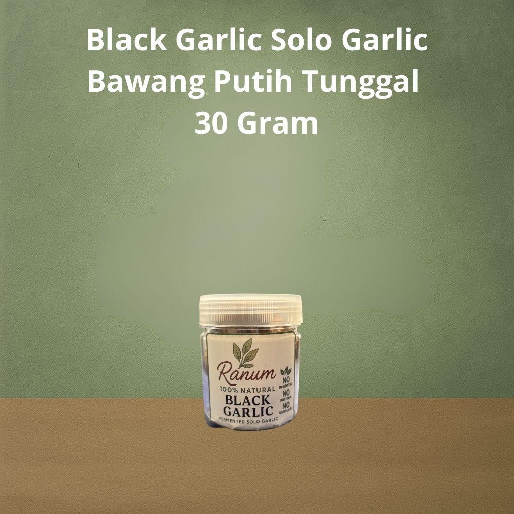 

Black Garlic Bawang Putih Tunggal Bawang Hitam Homemade - Ranum Black Garlic 30 Gr