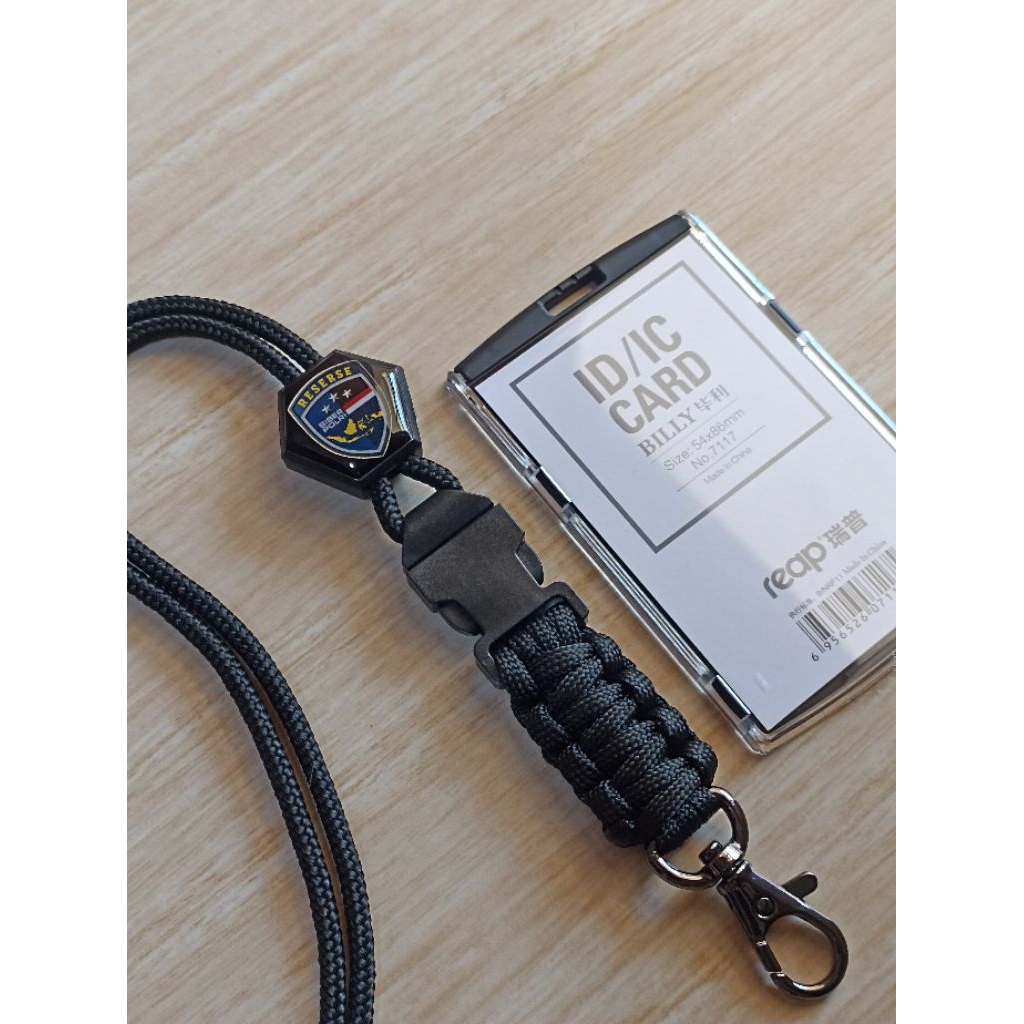 

TALI LANYARD ID TACTICAL LOGO RESERSE SIBER TERBARU (BISA COD)