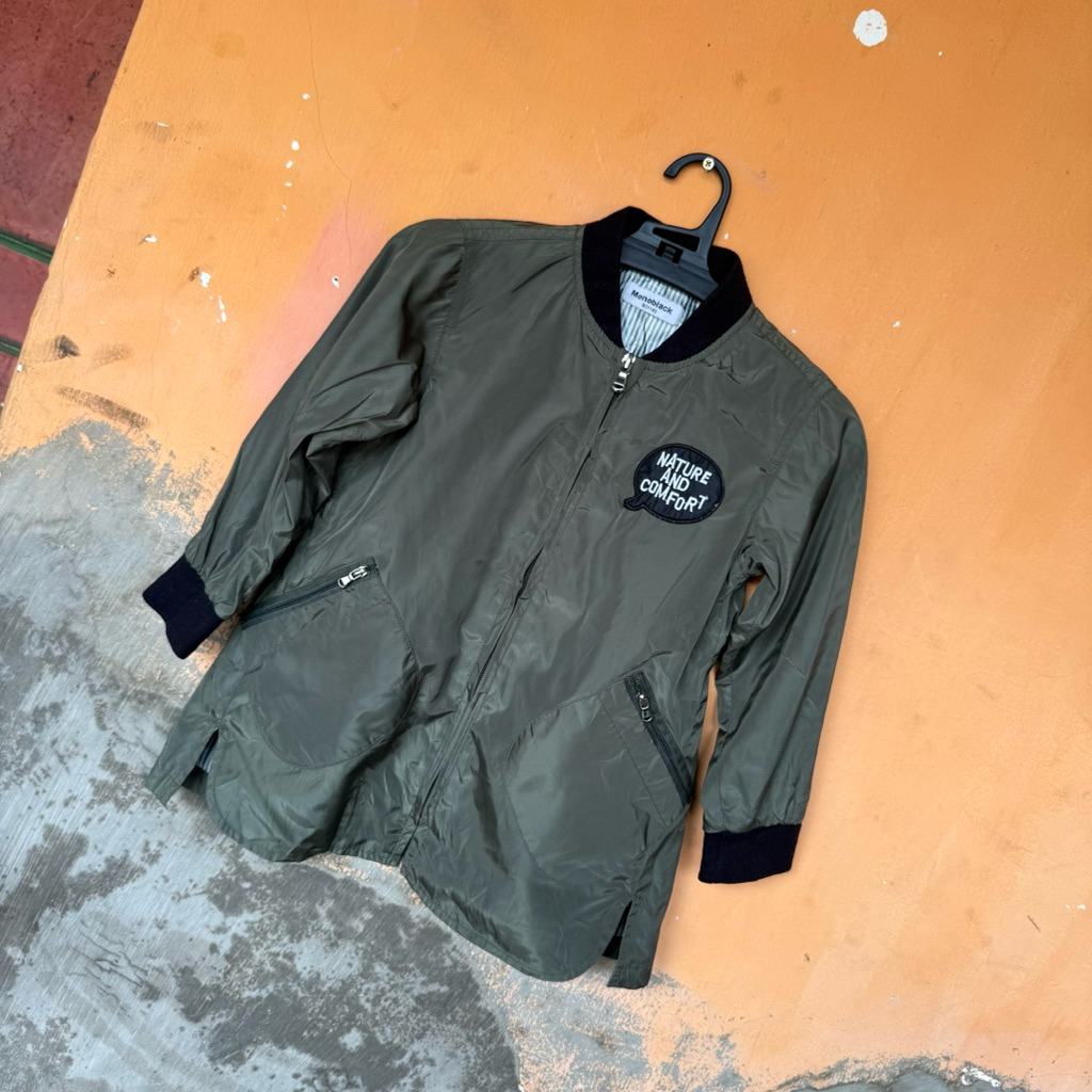 preloved jaket bomber Anak 3-4 tahun army