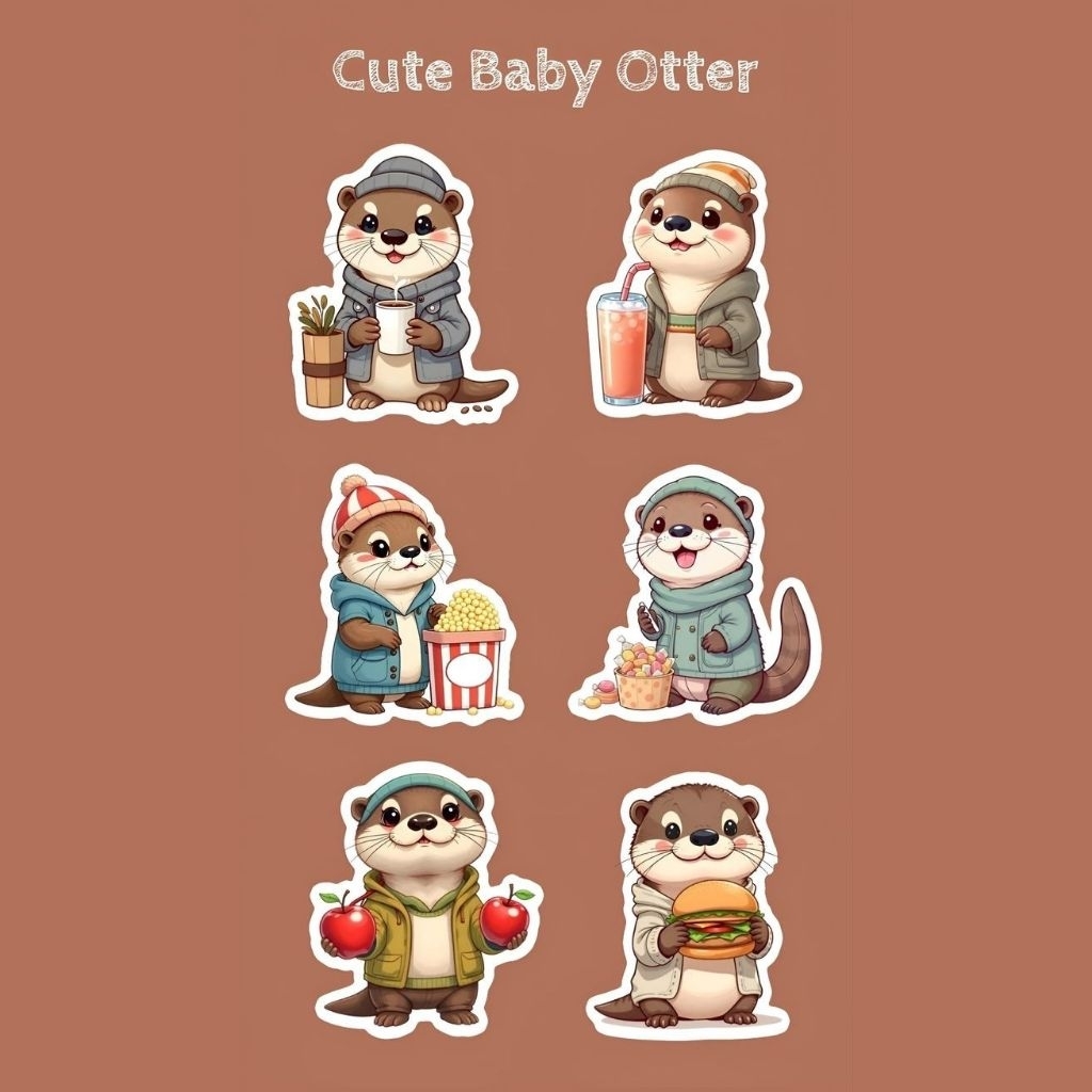 

IHANALICIOUS Butter Cookies tema Otter Unyu Cute Lucu Beaver (kukis hias karakter)