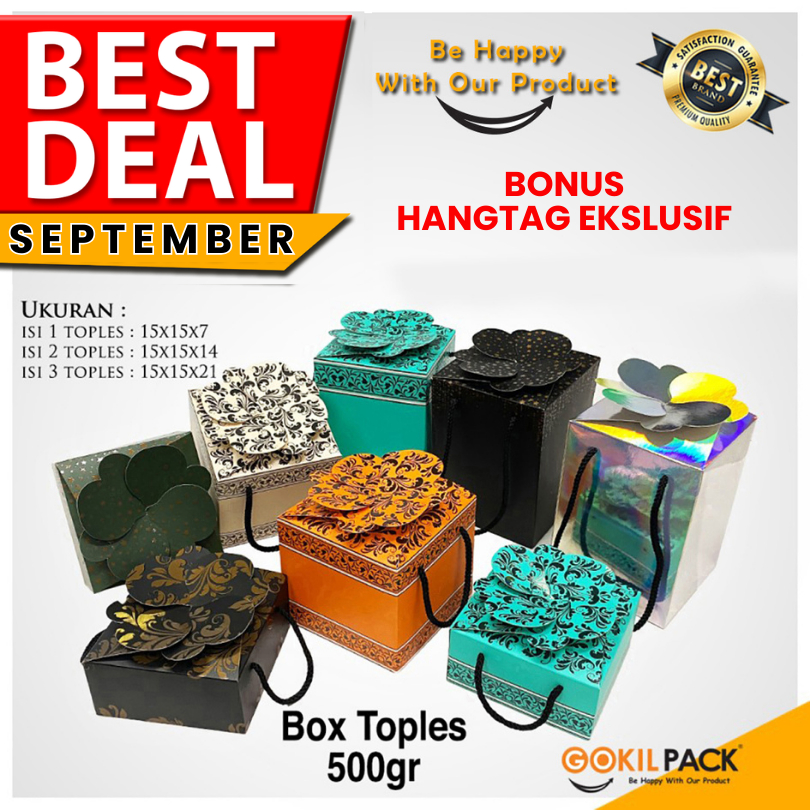 

GOKILPACK - Clover Box Hologram - Wadah Toples Hologram Mewah - All Variant Clover