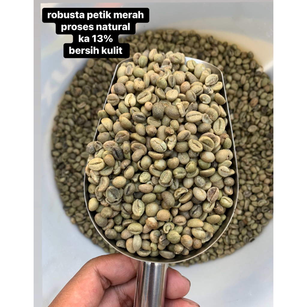 

robusta arjuno petik merah natural green bean / biji kopi mentah