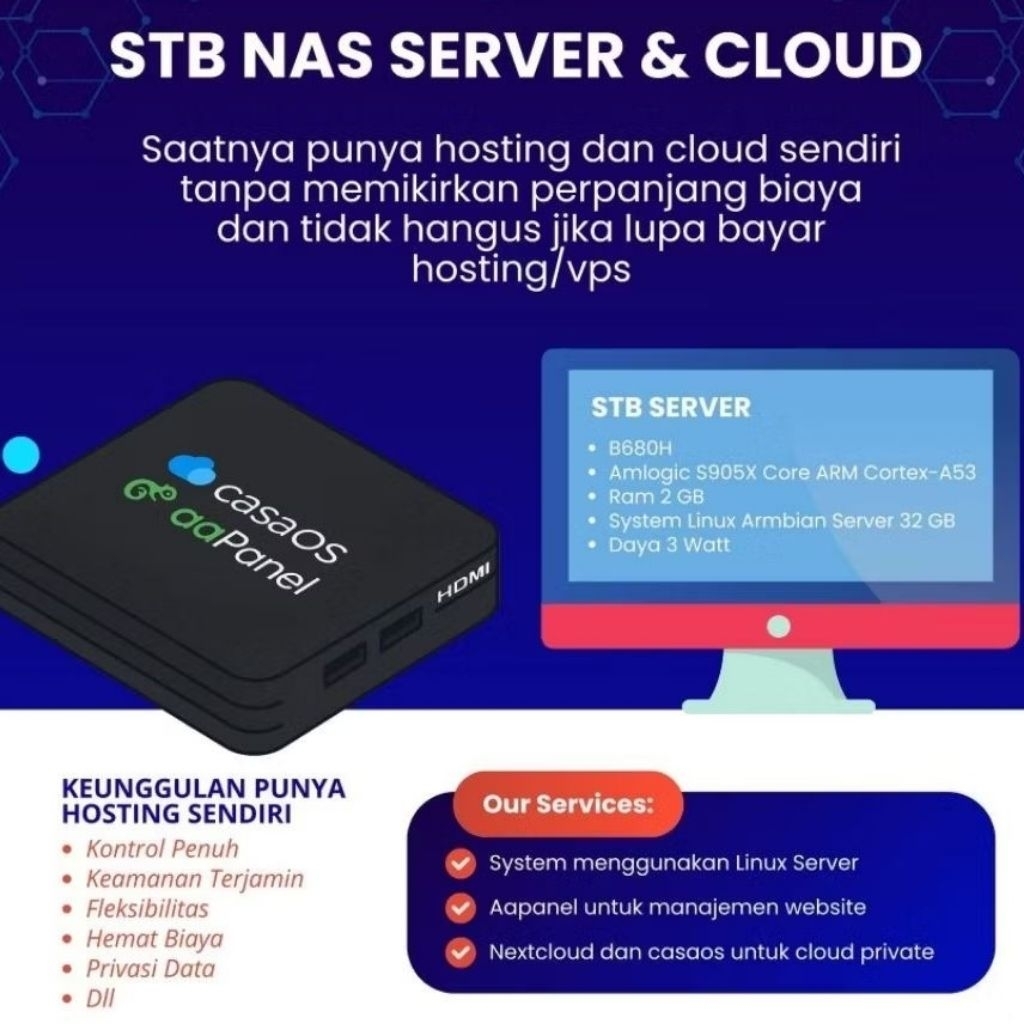 STB SERVER UNTUK CLOUD & WEB HOSTING PRIBADI