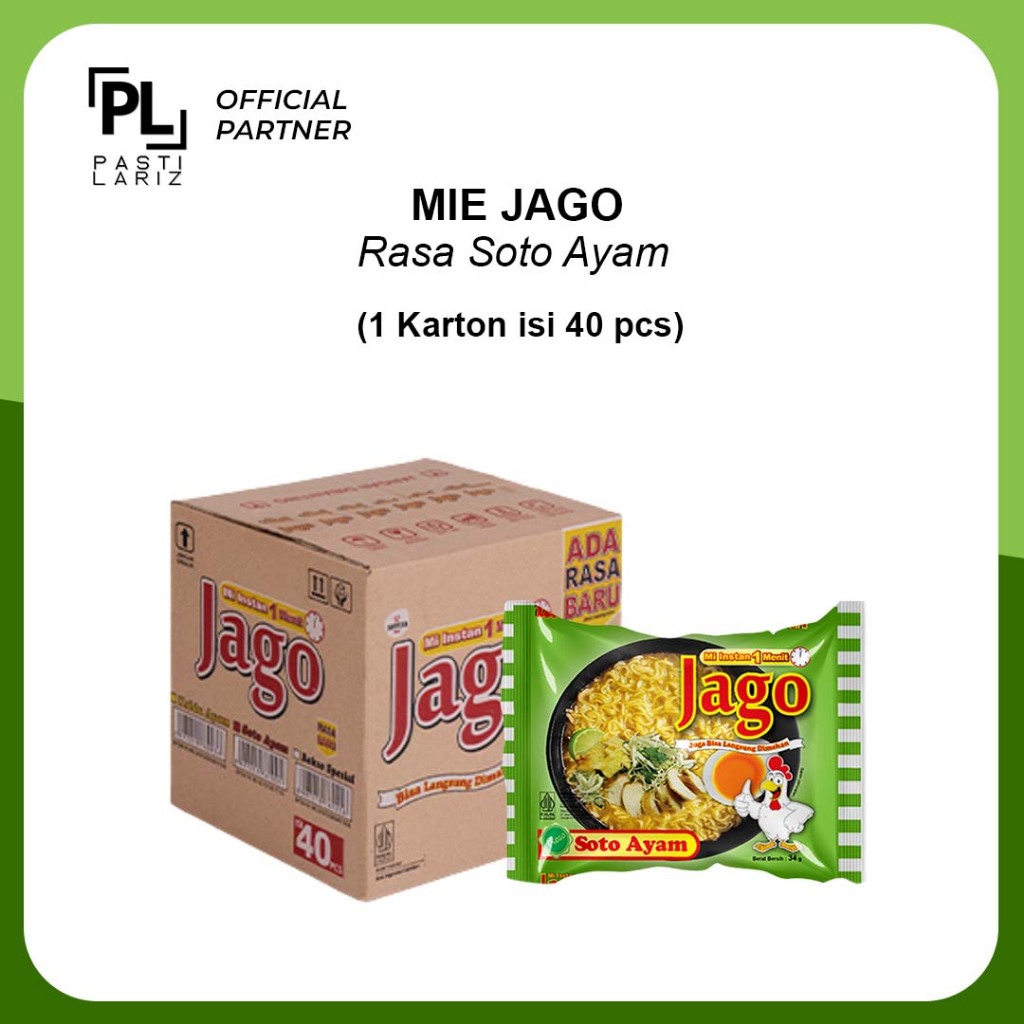 

[1 DUS isi 40pcs] MIE JAGO Soto Ayam - Mie Instant Viral Rasa Soto Ayam Enak dan Praktis
