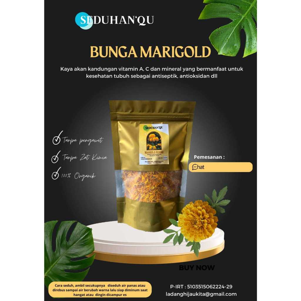 

Bunga Marigold Kering