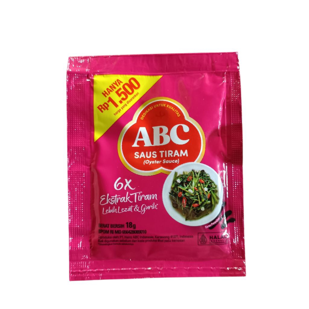 

Saos ABC Tiram Oyster Sauce 18gr Saus Kerang sachet