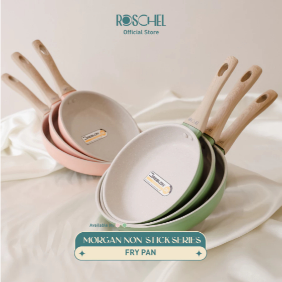 Roschel Morgan Non-Stick Frypan 20 , 22 , 24 cm Greblon C2 German Coating Panci Wajan