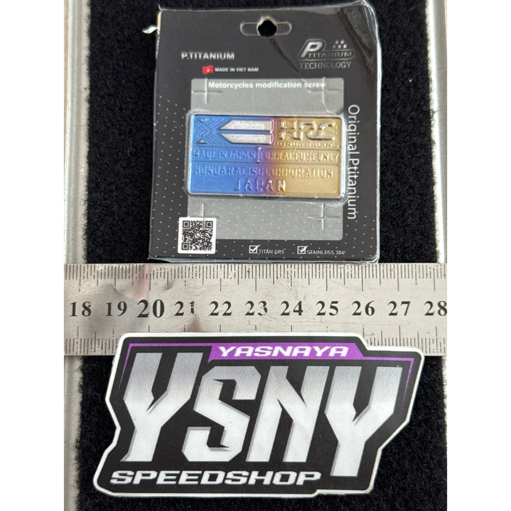 Emblem Sensor Belakang Vario HRC Japan Titanium