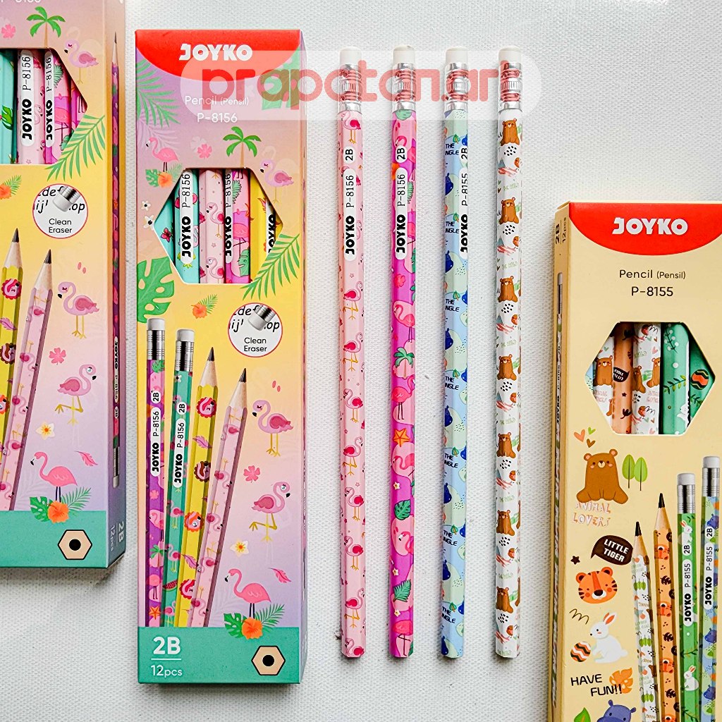 

Pensil Tulis P-8155~8156 Joyko 2B | 1 BOX ISI 12PCS | Writing Pencil | Pensil 2B