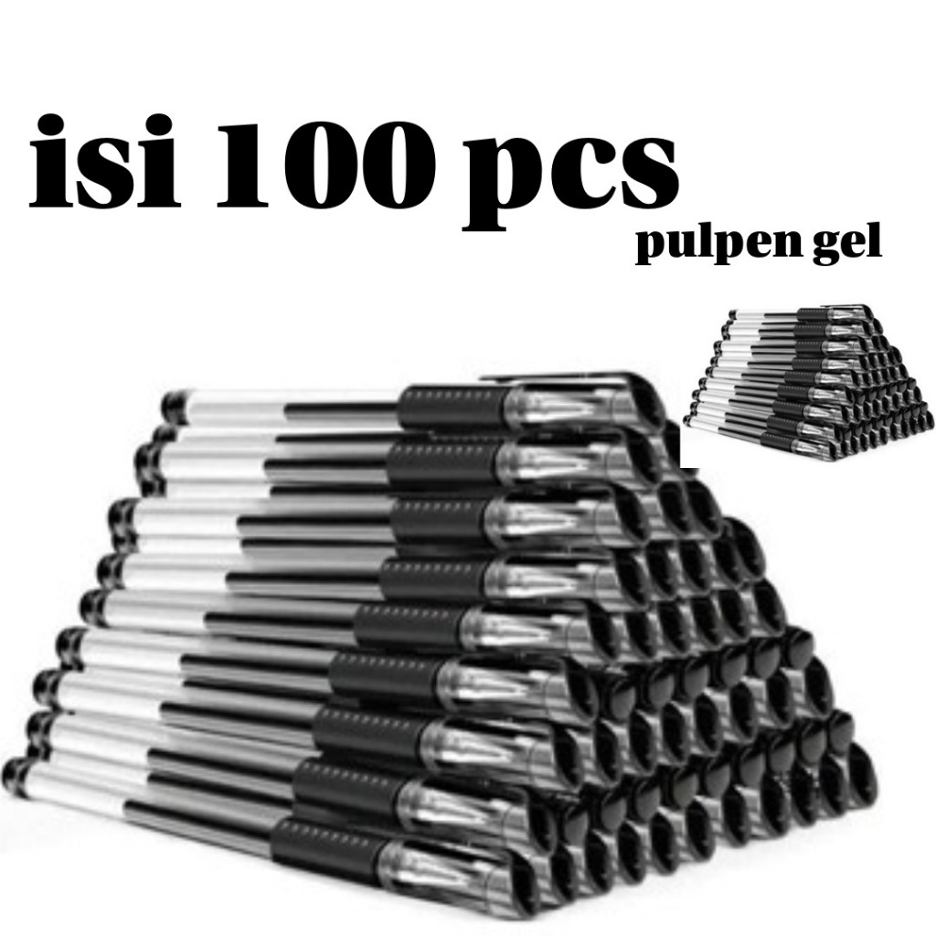 

RAGASI_S - GEL PEN HITAM 0.5MM ISI 100 PCS ALAT TULIS KANTOR MURAH