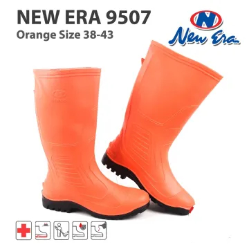 Sepatu Boot New Era Orange Size 38 - 43 - Sepatu Proyek New Era - Sepatu Boot Panjang New Era