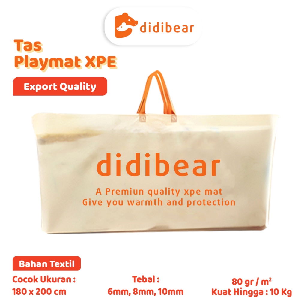 Didibear X SPEEDS Playmat Lipat Anak Tas Playmat Bahan XPE Tebal Karpet Lipat Alas Tidur Bayi