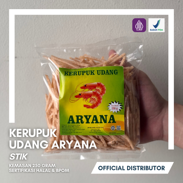 

Kerupuk Udang Aryana (Stik/Stick) Sidoarjo Asli Original 250gr | Indonesia Prawn Shrimp Crackers