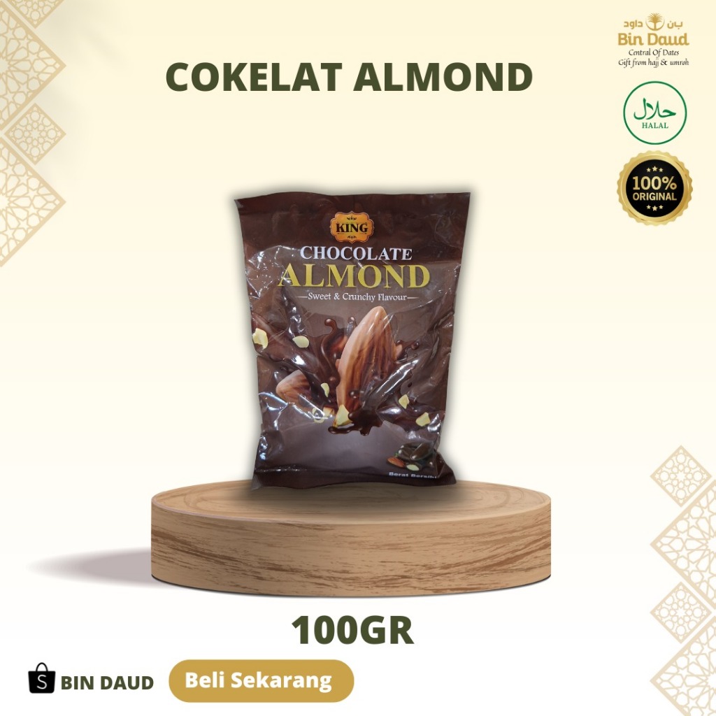

King Chocolate Almond Cokelat 100GR