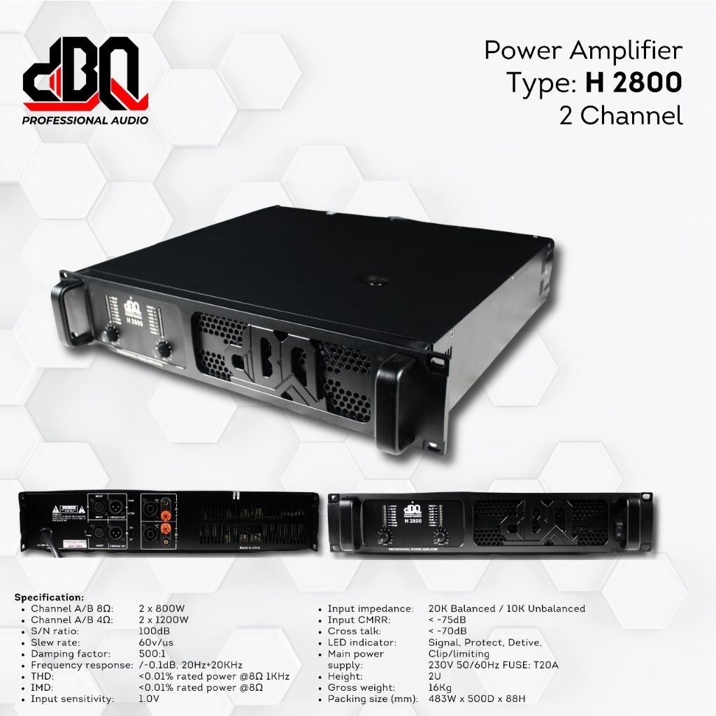 Power Amplifier H2800 DBQ / Power Amplifier H2600 / Power Amplifier DBQ