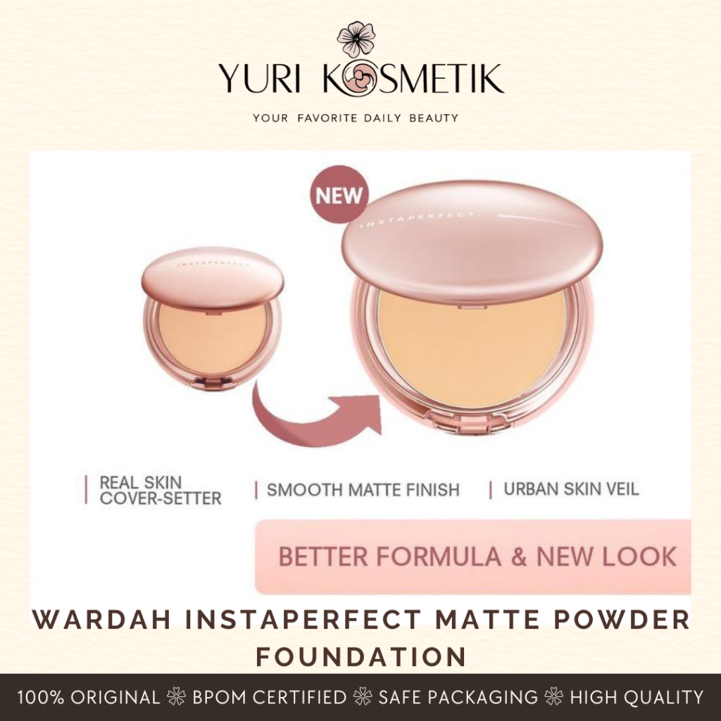 Wardah Instaperfect Matte Powder Foundation 13g - Alas Bedak Padat Matte Finish SPF 20 PA+++)