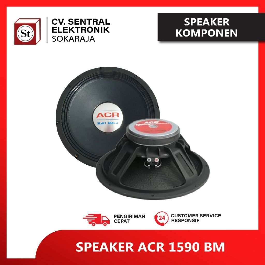 Speaker ACR 1590 BM Black Magic 15 Inch Voice Coil 75.55 mm Woofer Audio