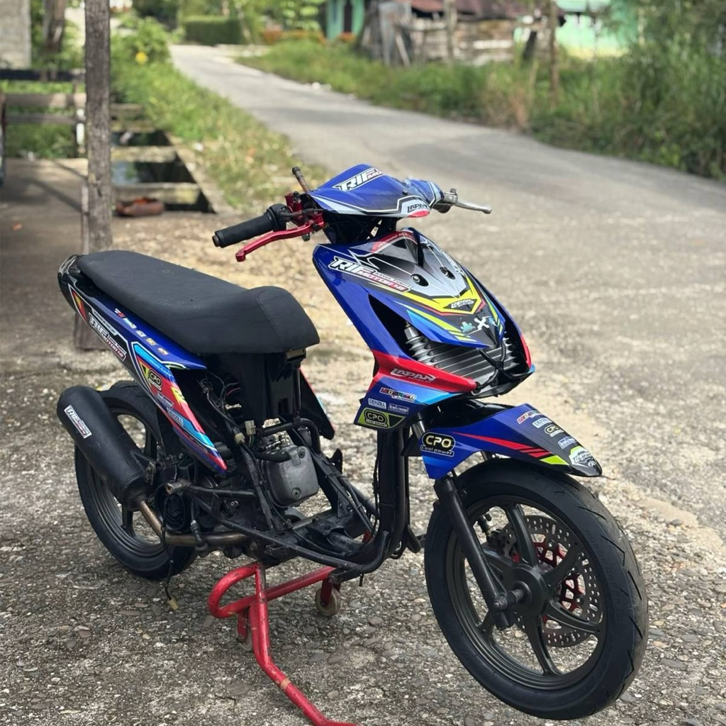 Decal Striping Stiker Sticker Full Body Motor Honda Beat Karbu Carbu Body Buta Standar Tebal Glosy D