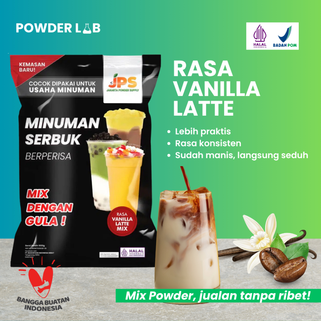 

Bubuk Minuman JPS Mix Rasa Vanilla Latte 1 KG - Powder Drink Premium Mix