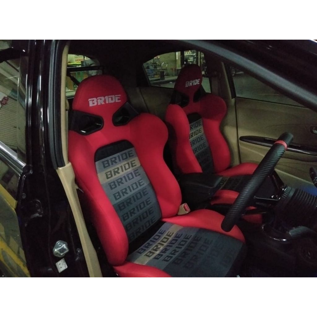 jok racing bride gradasi mata cuga buat mobil brio