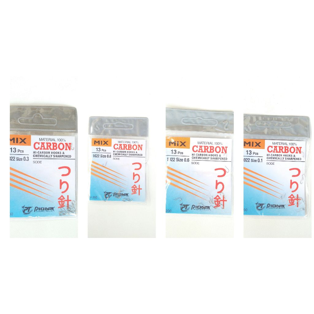 Mata Kail Pancing Sode Tanpa Lubang Carbon Mix 01 03 06 08 Tajam Untuk Wader Sepat dan Ikan Kecil
