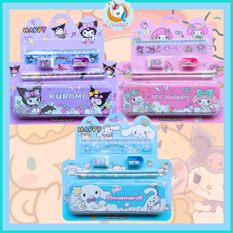

Stationary Set Alat Tulis Sekolah 6 In 1 Kado Ulang Tahun Lengkap Motif Sanrio Kuromi Cinamon Melody Lucu