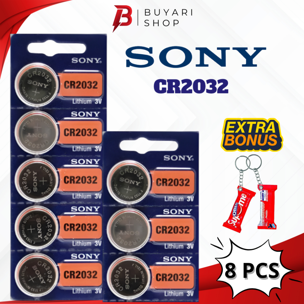 FREE GANTUNGAN Baterai Batre Batrai Batrei CMOS Sony CR2032 Laptop PC Baterai Timbangan Digital bada