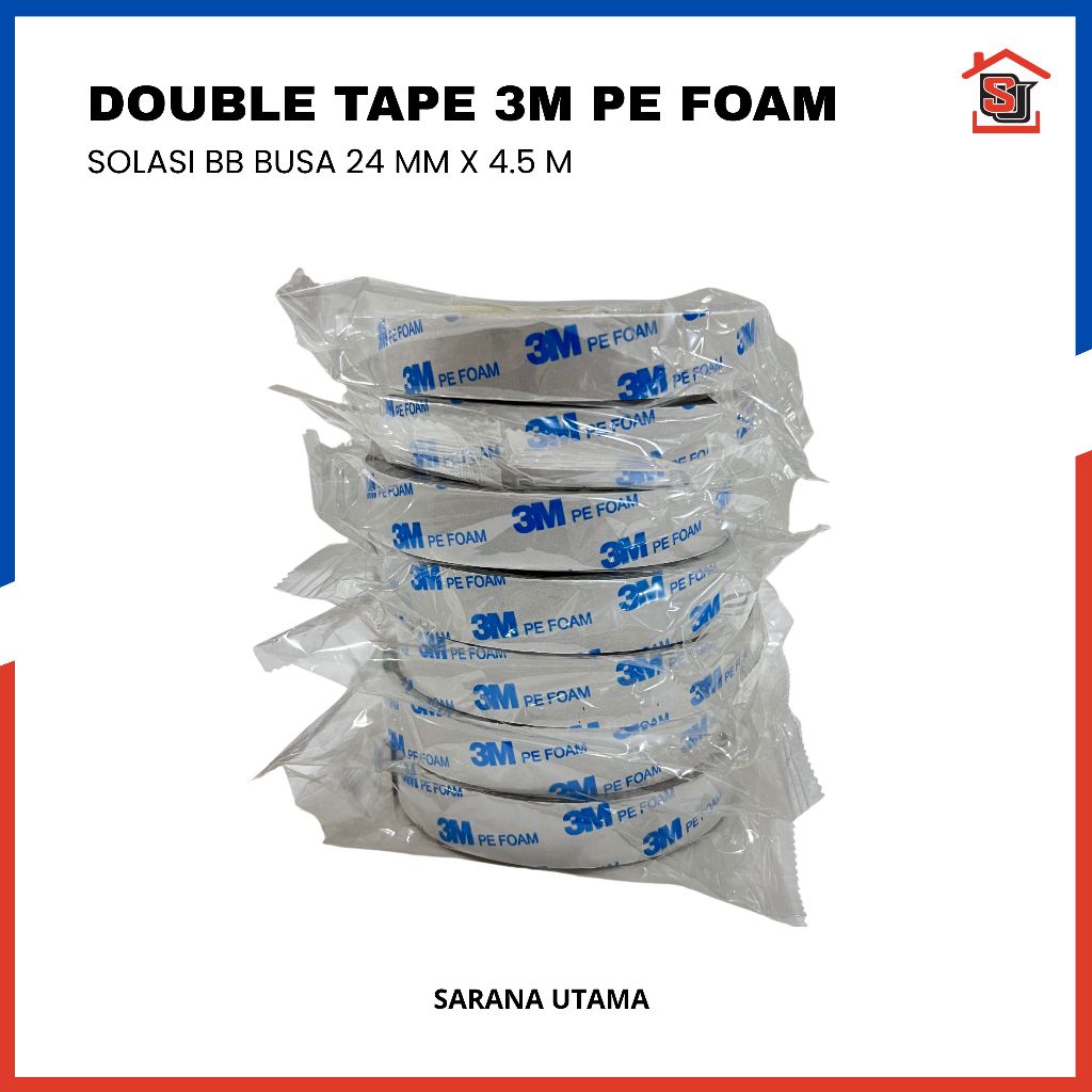 

Double Tape 3M Pe Foam / Solasi BB Busa 24mm X 4.5m