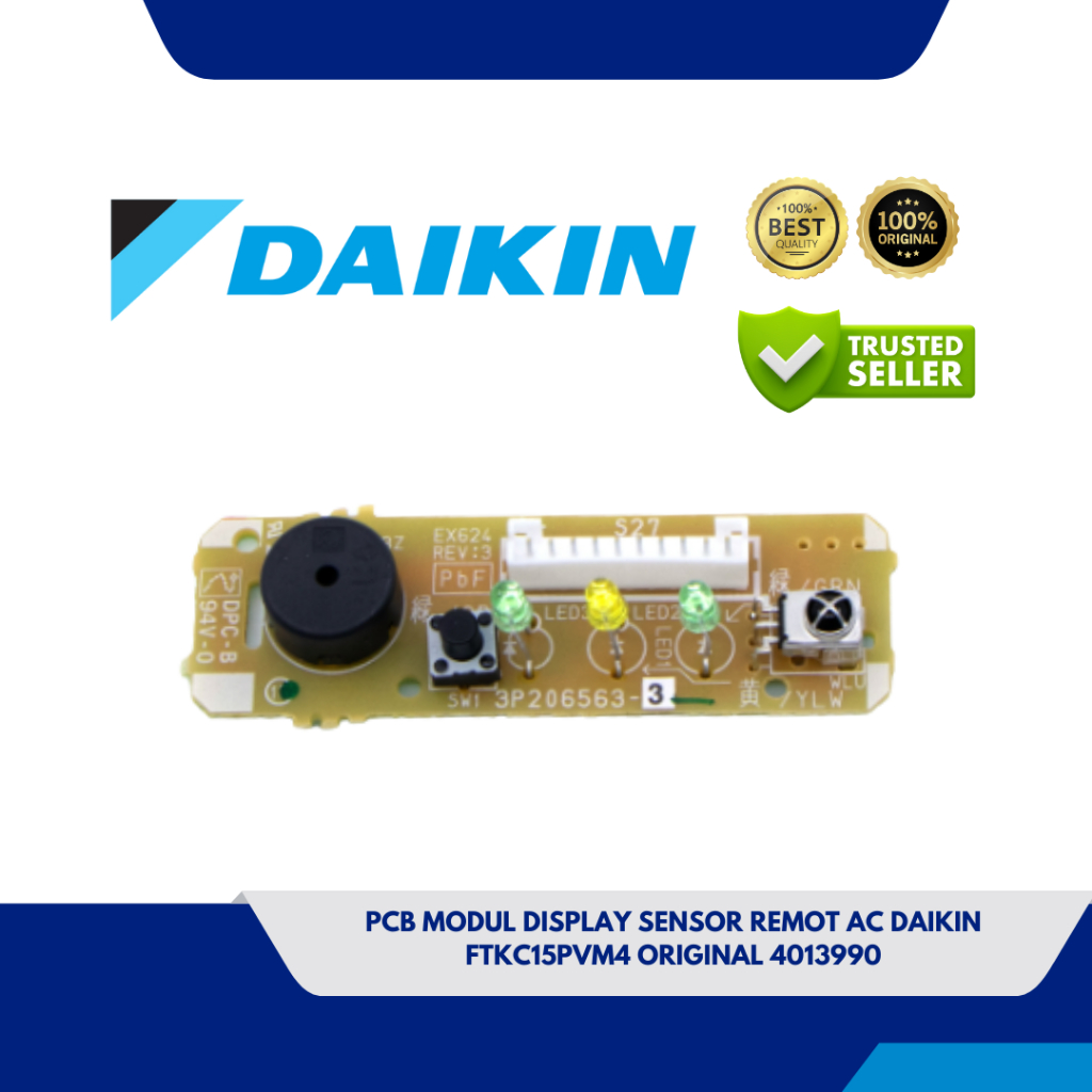 PCB MODUL DISPLAY SENSOR REMOT AC DAIKIN FTKC15PVM4 ORIGINAL 4013990
