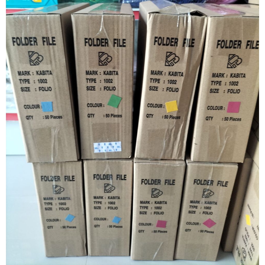

Stopmap Buffalo (5002) Kabita Biru Hijau Kuning Merah - Box isi 50 Sheets.