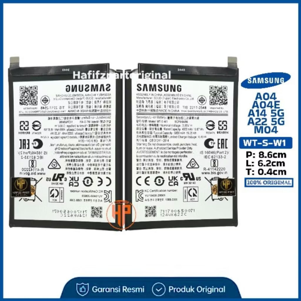 Baterai Batre Battery Samsung A02S / A03S / A03 / A04E / Copotan