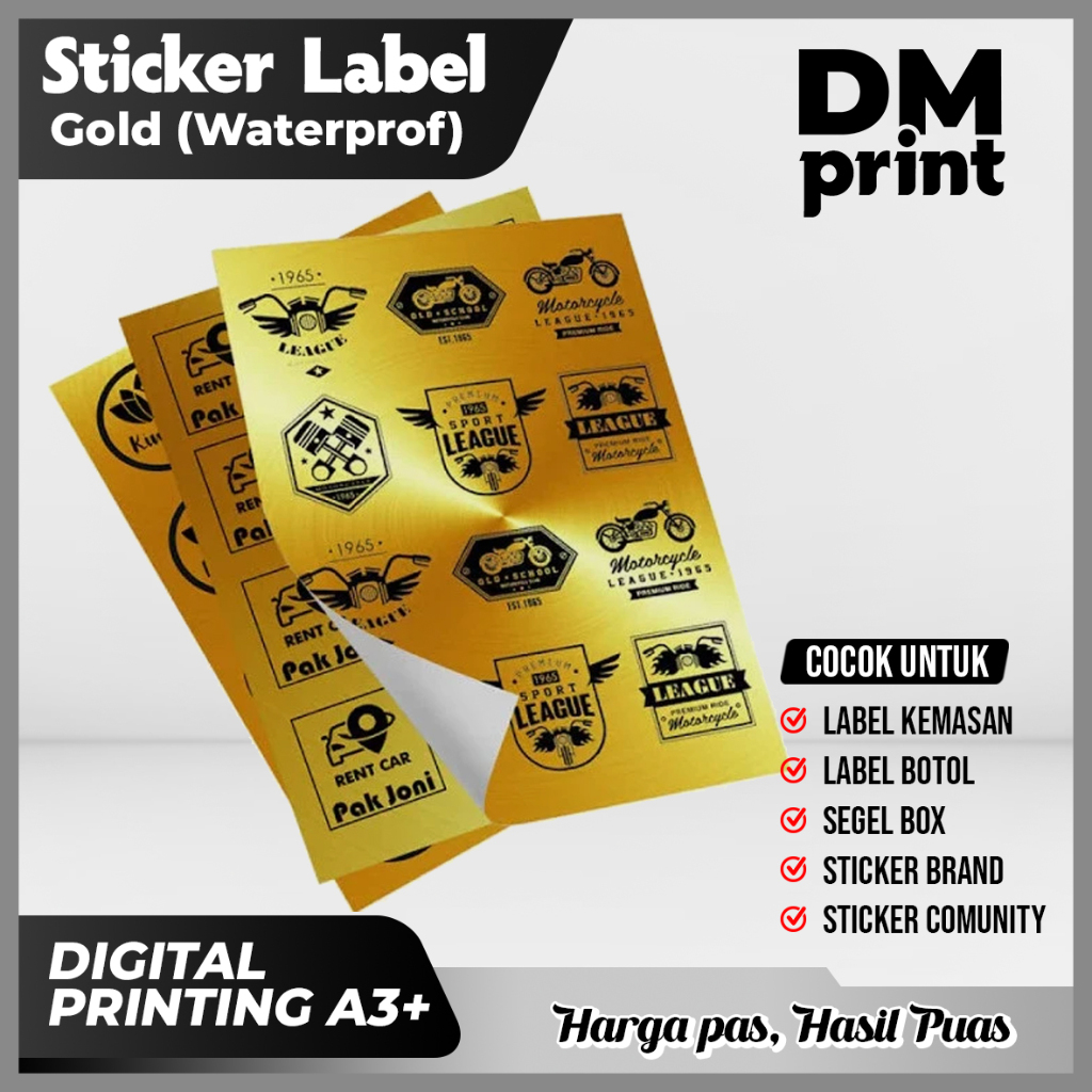 

STICKER LABEL GOLD / ANTI AIR