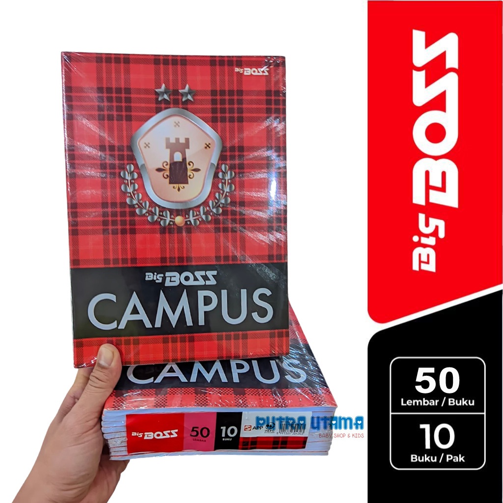 

BUKU TULIS CAMPUS BUKU TULIS BIG BOSS 50 LEMBAR 1 PAK ISI 10 BUKU TULIS SEKOLAH