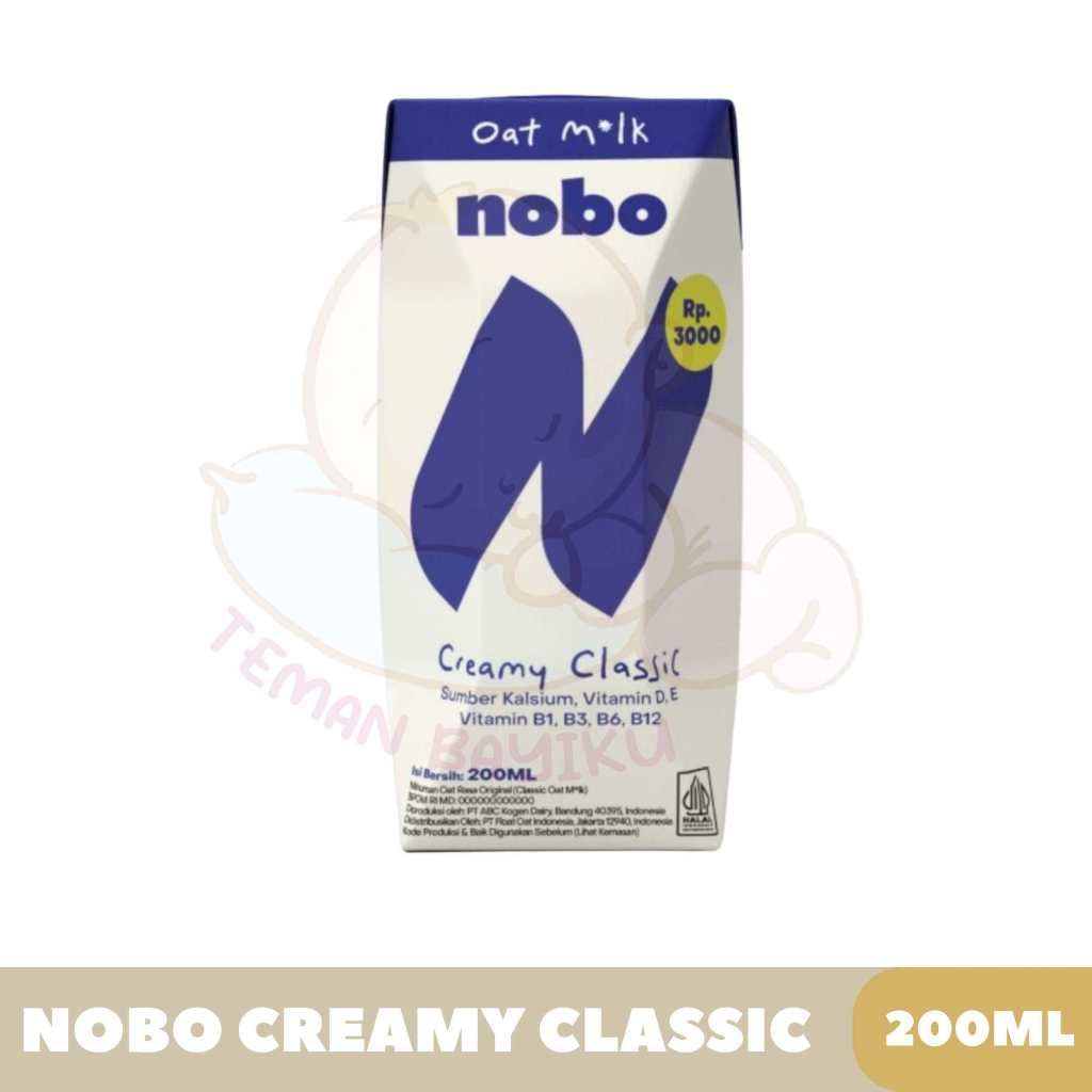 

[ KHUSUS INSTAN ] Susu Nobo Creamy Classic 200ml Oat Milk N UHT Kemasan Ecer