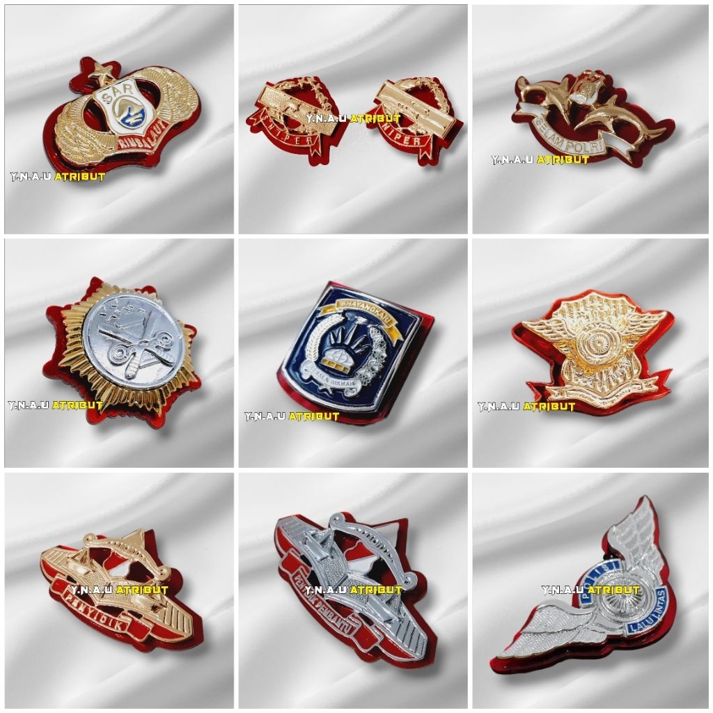 ATRIBUT POLRI / BRIVET POLRI / PIN SELAM POLRI/PIN SAR POLRI/PIN SNIPER POLRI/PIN PENYIDIK POLRI/PIN