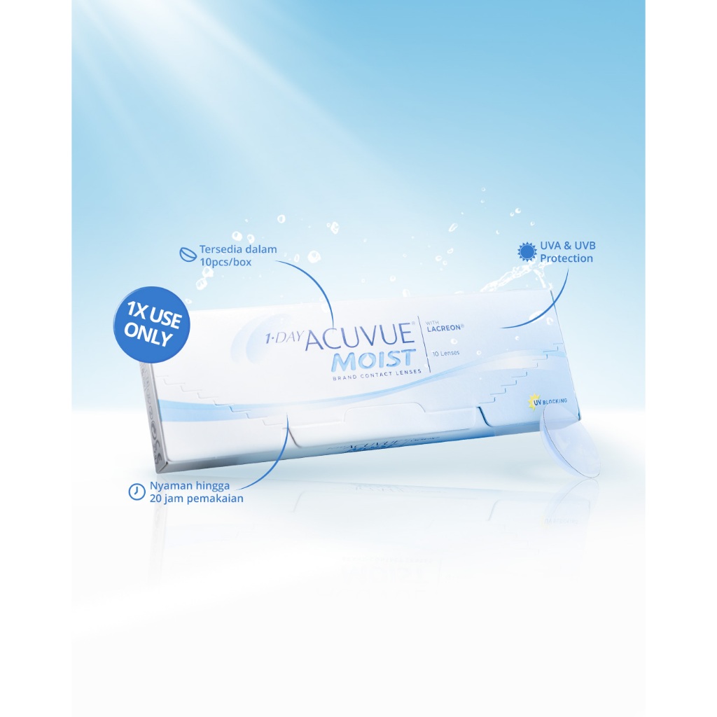 Acuvue Moist One Day Lenses (Daily) (5 Pasang / Pairs)